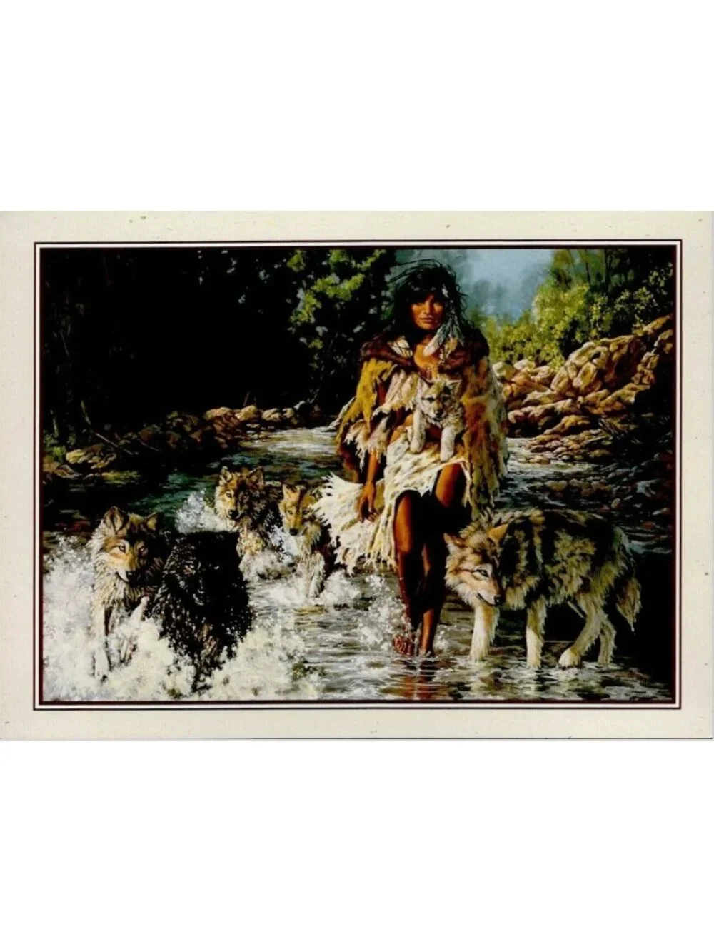 6-Pk VTG Leanin’ Tree Birthday Cards WOLF PEOPLE CROSSING‎ Penni Anne Cross